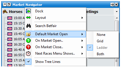 navigator menu